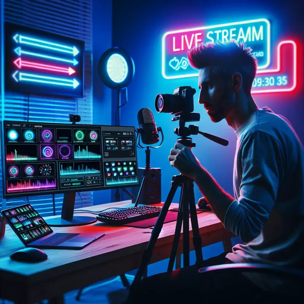 How do I use webcam filters for live streaming?
