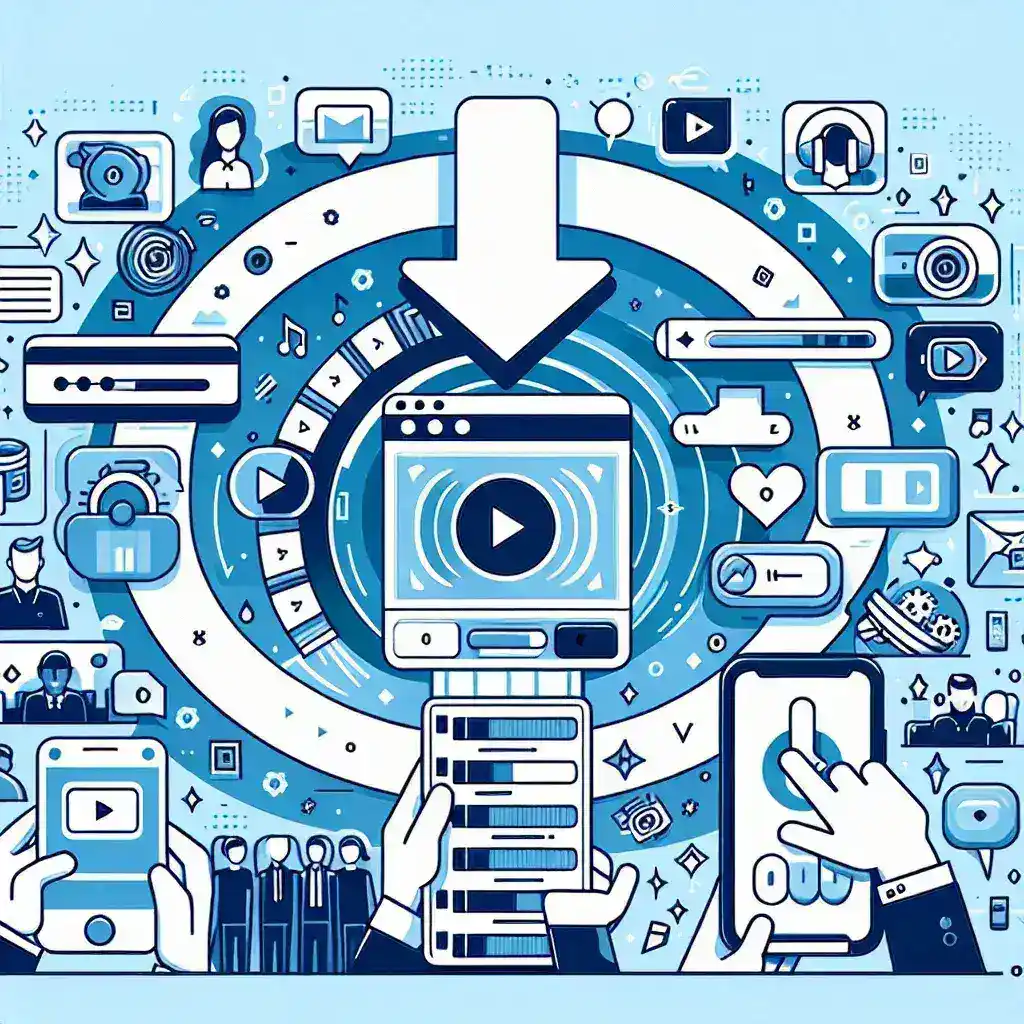 "Person using a smartphone to download TikTok videos with a user-friendly downloader app, showcasing the ease of saving favorite TikTok content efficiently."