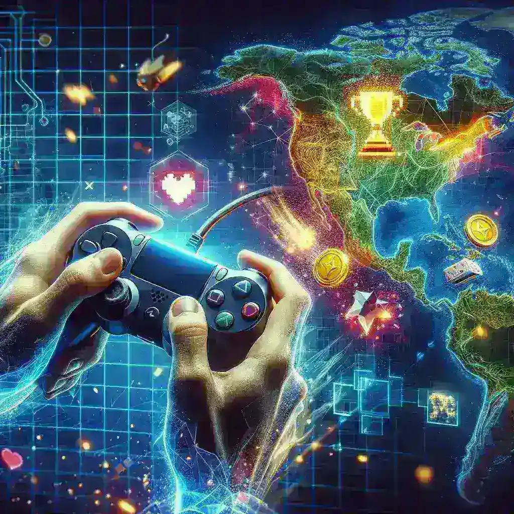 "Graphic showcasing Sony Interactive's new game streaming loyalty perks program for U.S. gamers, featuring vibrant visuals of PlayStation games and promotional banners."