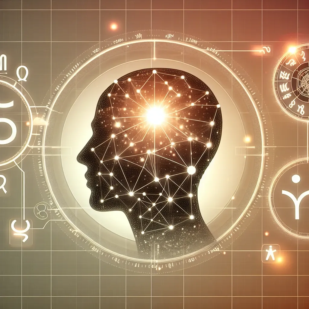 "Astrology AI tool interface displaying daily compatibility forecasts synced with biometric data, featuring personalized astrological insights and user-friendly graphics."