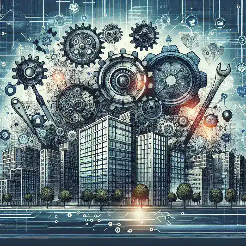 "Collage of essential tools for compliance-aware data storage, including software icons and graphs, illustrating modern enterprise solutions for secure data management."